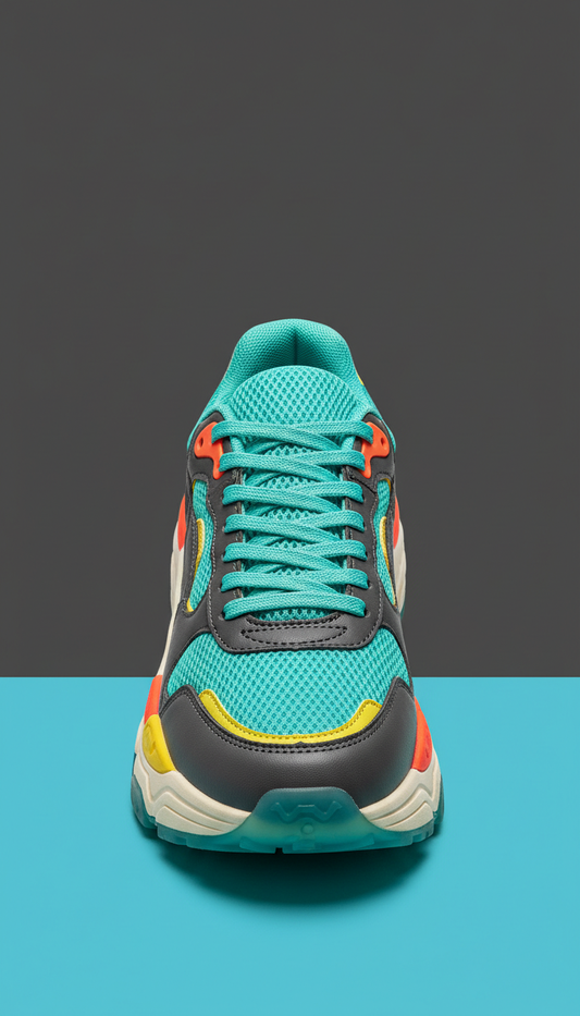 Neon Teal premium mesh sneaker